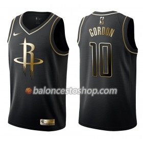 Camiseta Hombre NBA Houston Rockets Eric Gordon 10 Nike Negro Golden Edition Swingman